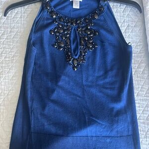 Blue beaded shirt